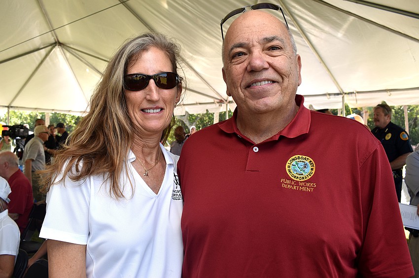Cyndi Seamon and Public Works Director Juan Florensa
