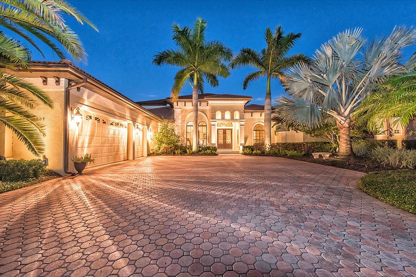 Although spectacular, the Mediterranean look is out according to Realtors. The owners repainted.