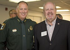 Sarasota County Sheriff Tom Knight and Paul Mercier