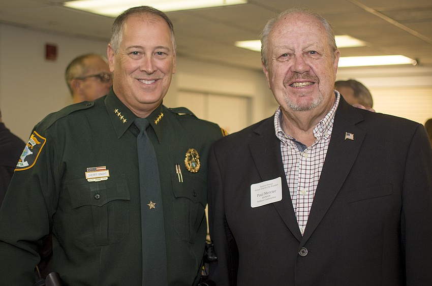 Sarasota County Sheriff Tom Knight and Paul Mercier