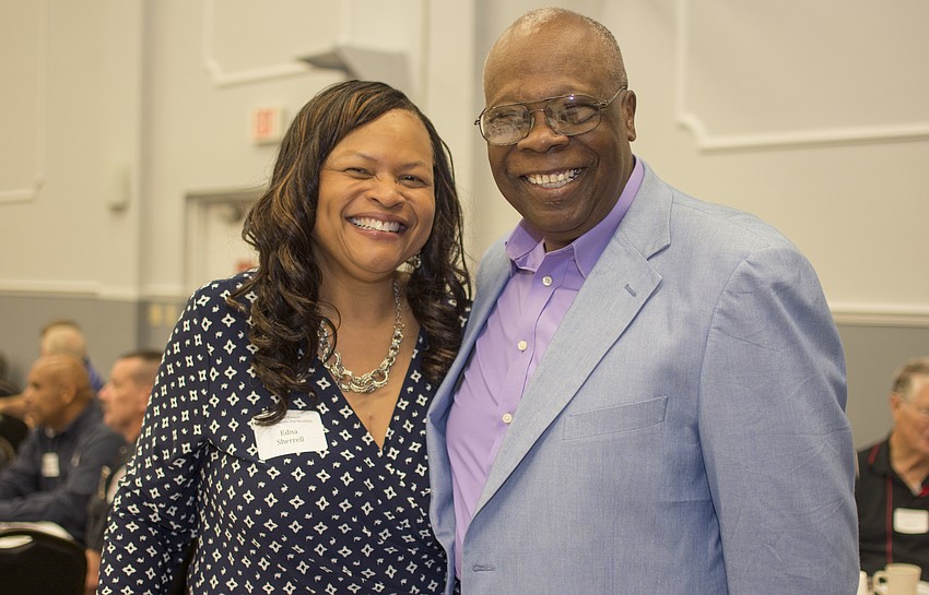 Edna Sherrell and City Commissioner Willie Shaw