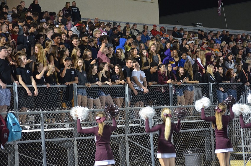 Rams fans pack the stands at Riverview High School to watch their team blow by the Panthers.