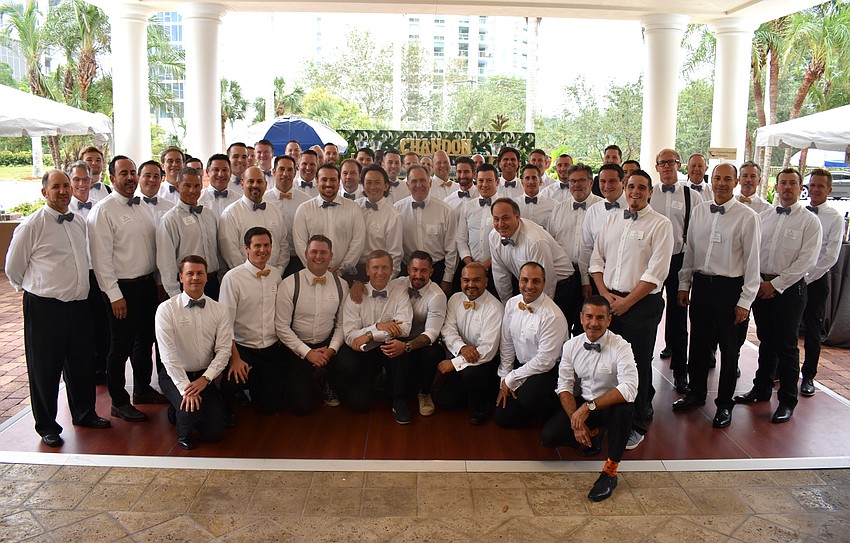 The solemen served guests throughout the luncheon.