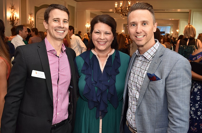 Justin Powell with Bianca and Richard Lawrence