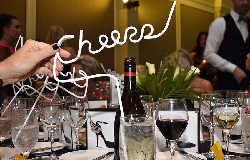 Table 45 guests used unique straws to celebrate Wine Women & Shoes.
