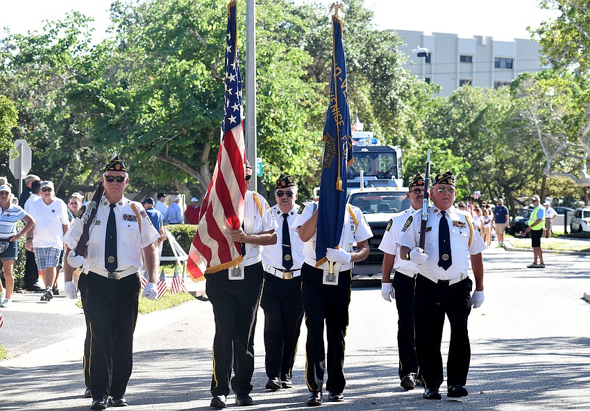 Following a Longboat Key fire truck and ambulance, a color guard led the fourth annual parade.