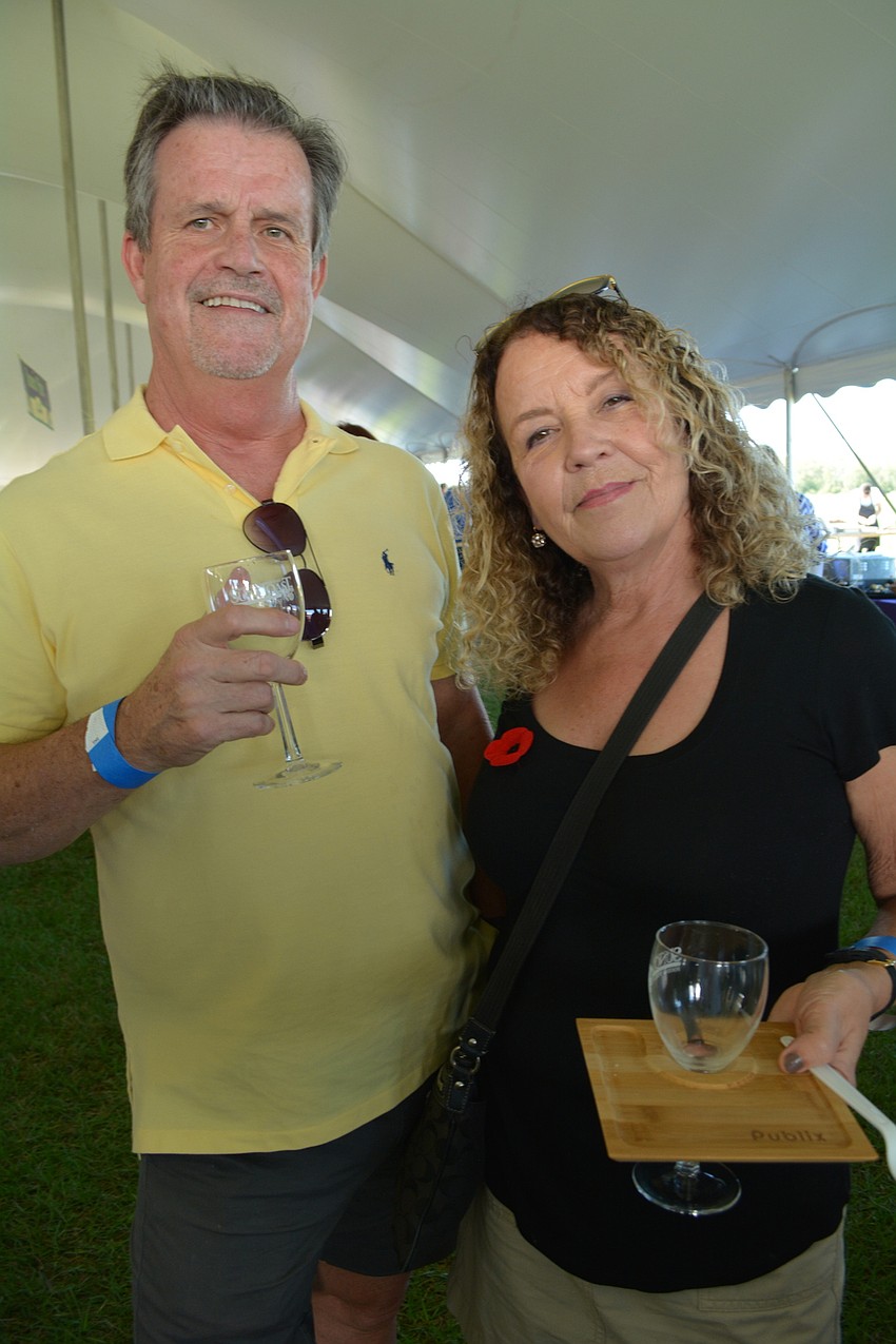 Kevin and Susan Baird, of Lakewood Ranch, say they are impressed with the food samples.