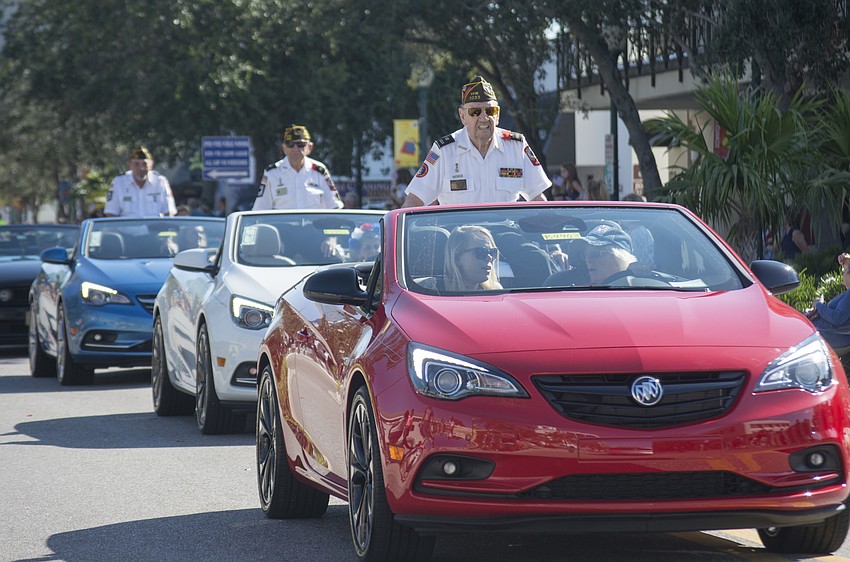 Albert Gorham rides in Sarasota's Veterans Day Parade.