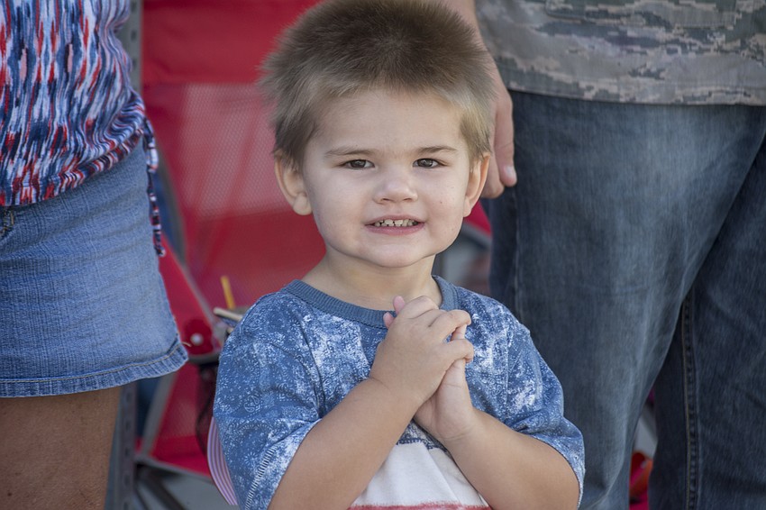 William Thompson watches Sarasota's Veterans Day Parade.