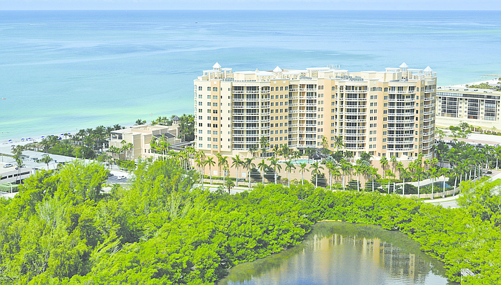 A condominium at The Beach Residences at 1300 Benjamin Franklin Drive recently sold for $4.45 million.