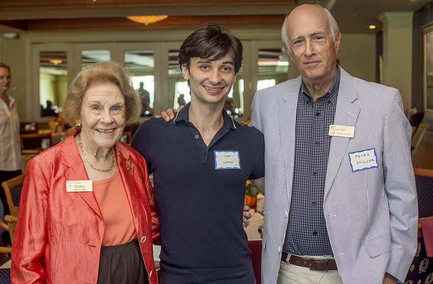 Event chairwoman Donna Maytham, Sarasota Ballet Principal Dancer Logan Learned and Peter Miller