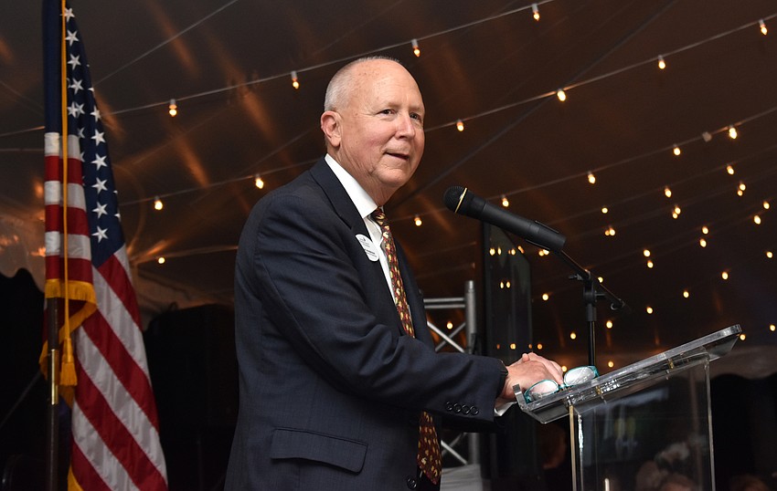 JHCF Vice President of Philanthropy Scott Anderson addresses the crowd.