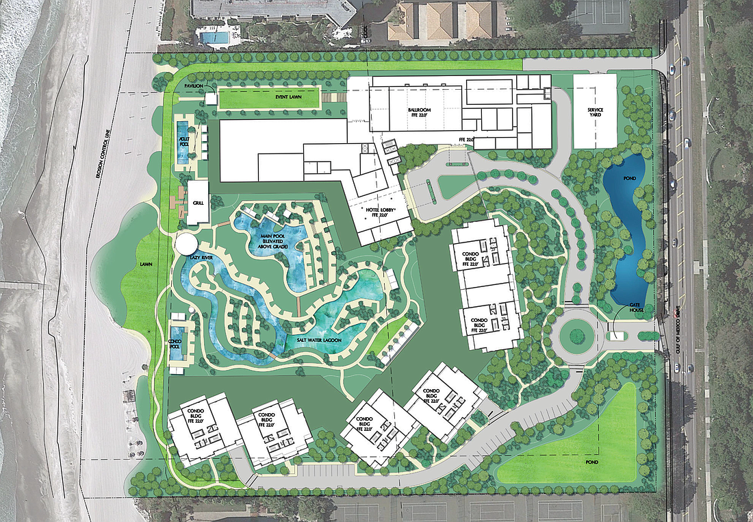 A conceptual layout for Unicorp National Developments proposed resort on the 17.6-former site of the Colony.