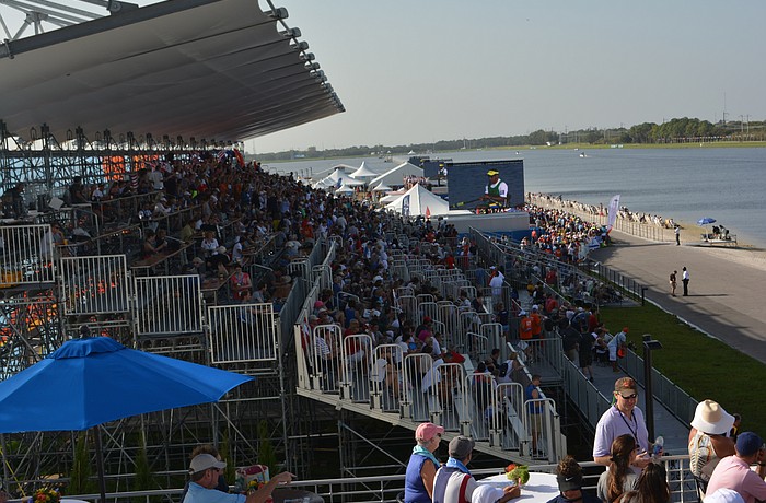 A World Rowing spokesman said more than 8,000 fans packed Nathan Benderson Park on Sunday for the final day of the world championships.   File photo.