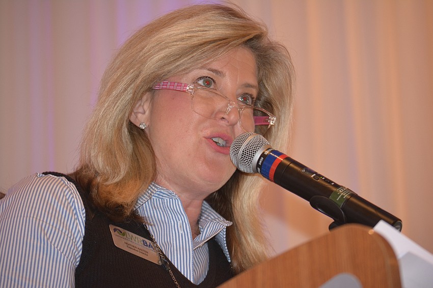 Heather Kasten, Lakewood Ranch Business Alliance executive director, opens the ceremonies.