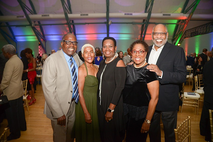 Pearson and Pepper Ledell, Doris Johnson with Janet and George Miles
