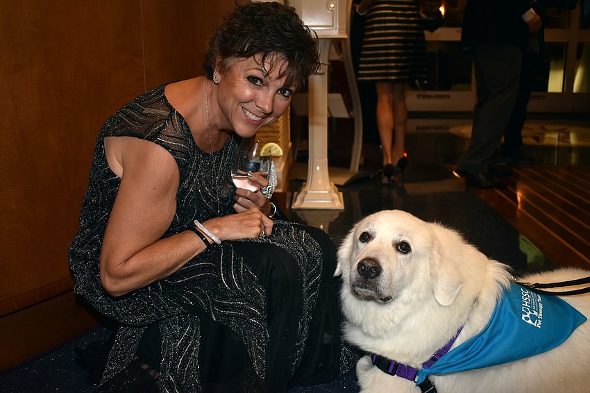 Barbara Sammon with therapy dog Yukon