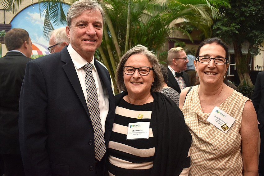 James Nappi, honoree Marcia Foote and Dorothy Tiberii