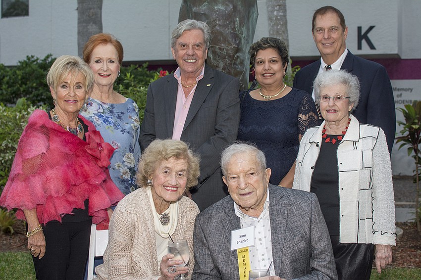 Honorary Co-chair Bunny Skirboll, School Board member Jane Goodwin, Arthur Guilford, Anila Jain, Bill Mariotti, Isabel Anchin Becker, Honorary Co-chair Betty Schoenbaum and Honorary Co-chair Sam Shapiro