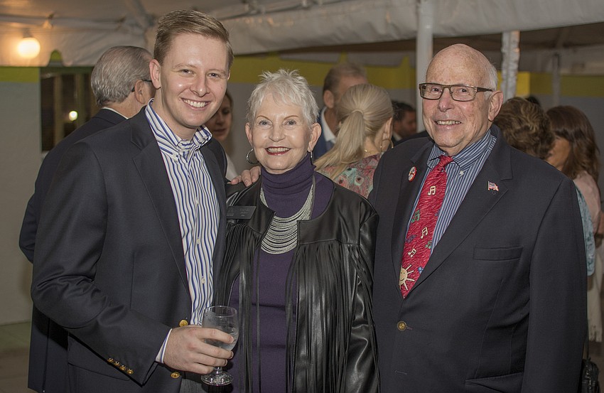 Co-chair Gabriel Hament, School Board Chairwoman Caroline Zucker and Michael Zucker.