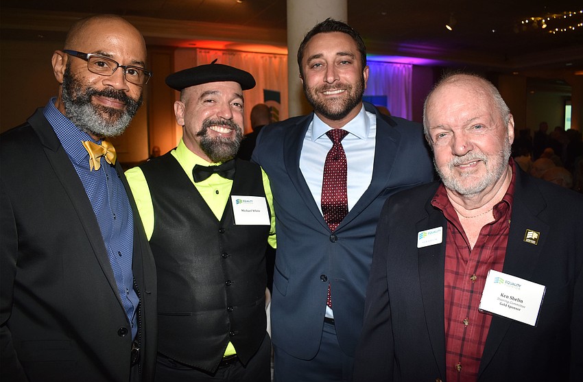 Jay Poindexter, Michael White, commissioner Hagan Brody and Ken Shelin