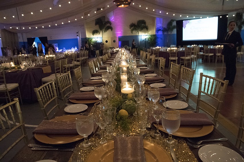 The Lee Wetherington Boys and Girls Club was transformed into an elegant dinner space for Champions for Children.