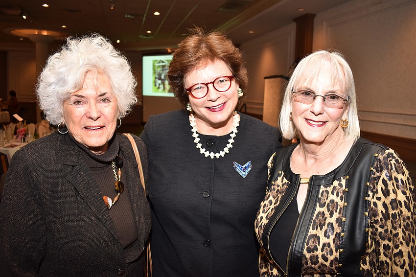 Denise Barker, Chairwoman Amanda Stiff and Myrna Band