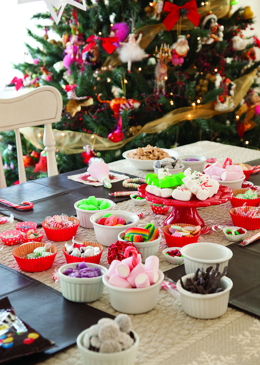 Select a variety of candy, full of different colors and textures, when preparing to decorate your gingerbread house. Courtesy photo.