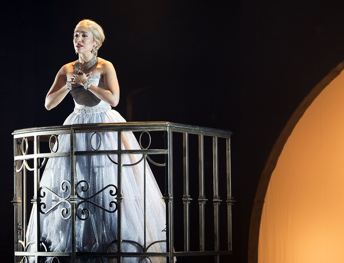 Ana Isabelle performs in Asolo Rep&#39;s production of "EVITA." Photo by Cliff Roles