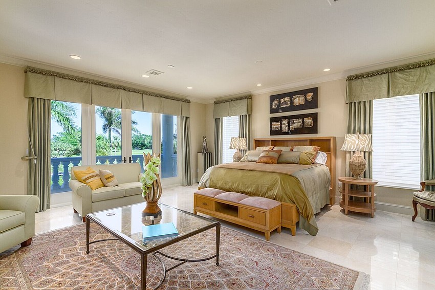 The home offers six bedrooms.