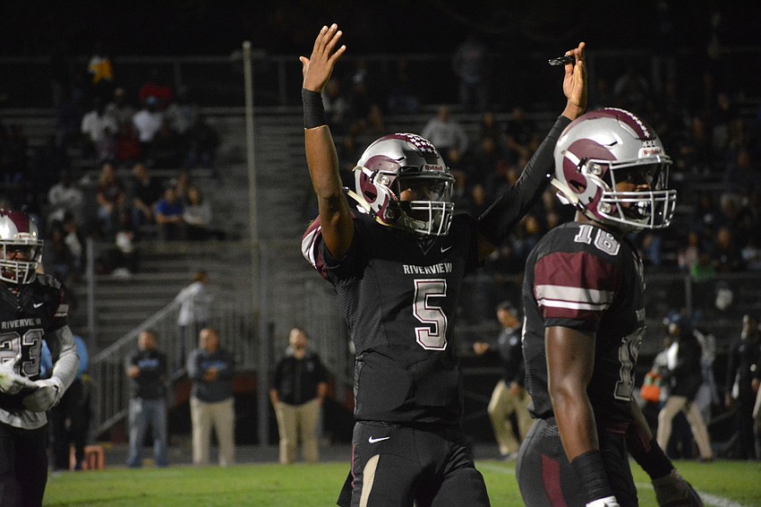 Arthur Brantley IV calls for the Ram Bowl crowd to get loud following a third down conversion.