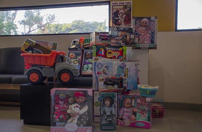 The Toys for Tots donation box in the lobby of the Longboat Key Police Department has been a busy place of late.