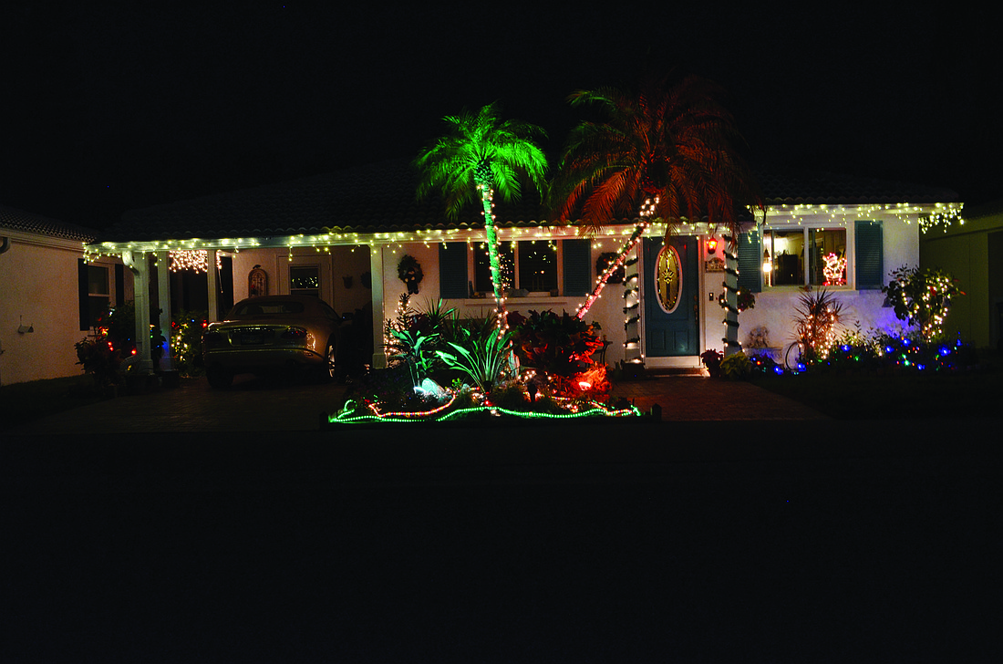 This home on Spanish Drive South put us in the holiday spirit last year.