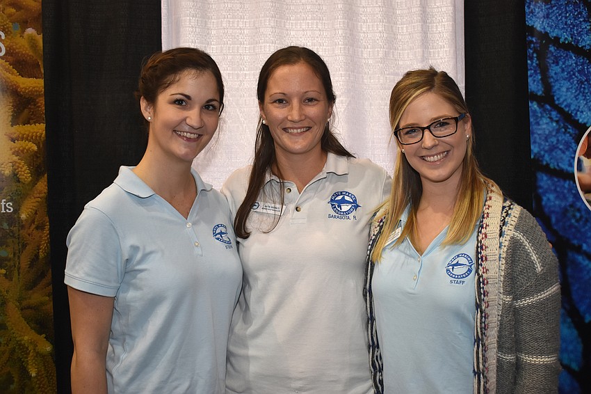 Amy Hernden, Katie Erenati and Samantha Byrd of Mote Marine Laboratory