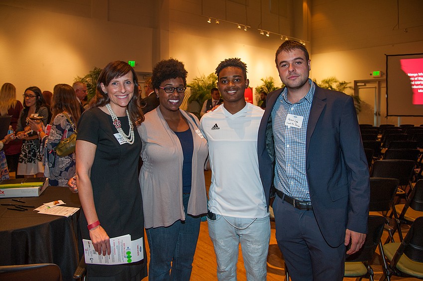 Margaret Good, candidate for Florida House of Representatives; Gina Beckum with PepsiCo/Tropicana; Keiron Beckum from Lakewood Ranch High School; and Kevin Late with the Good For Florida campaign