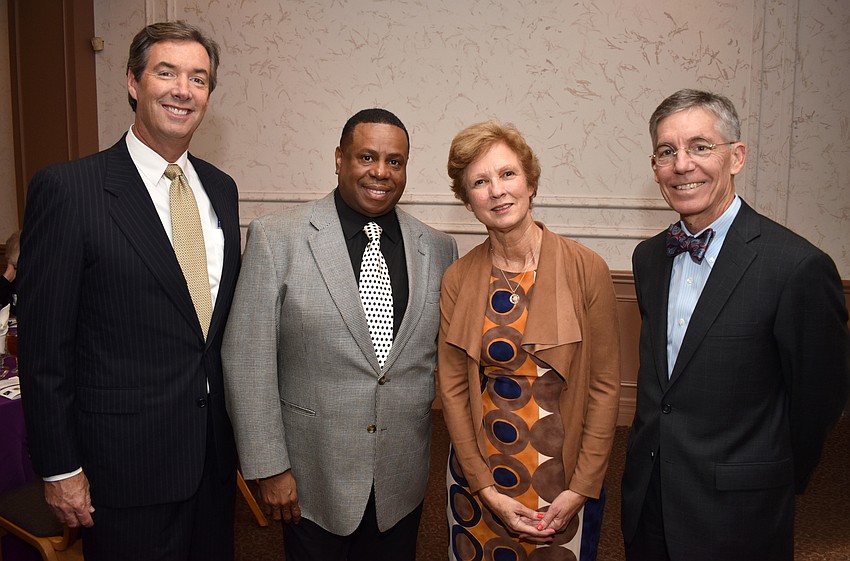 Moderator Ray Collins with panelists Nate Jacobs, Lori White and Matt Walsh