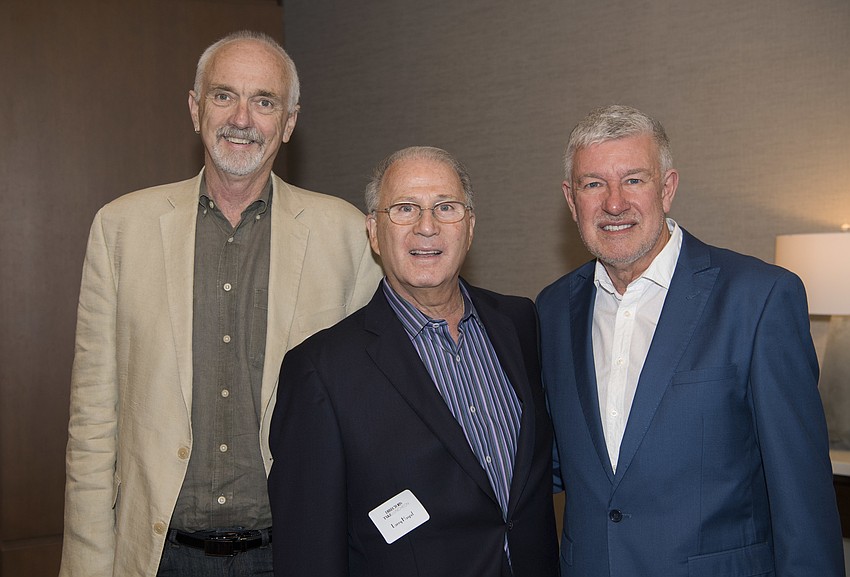 Greg Leaming, Asolo Rep Board President Larry Haspel and Michael Donald Edwards
