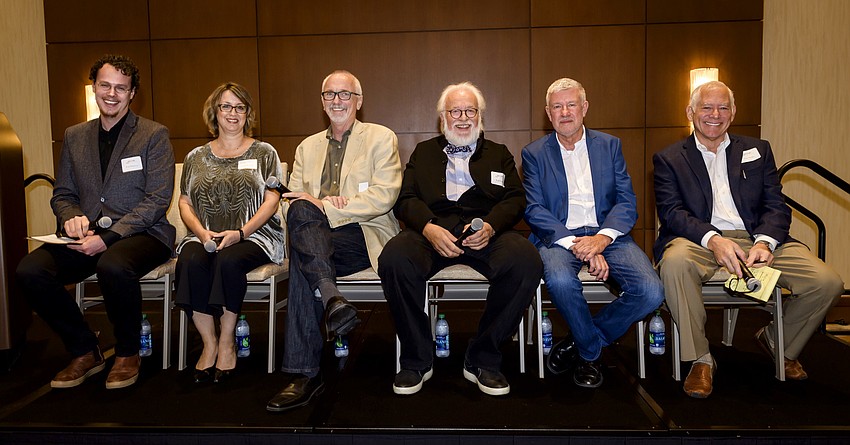 Asolo Rep Literary Manager and Dramaturg Paul Adolphsen moderated the panel of Directors:  Rachel Rockwell, Greg Leaming, Frank Galati, Michael Edwards and Peter Amster