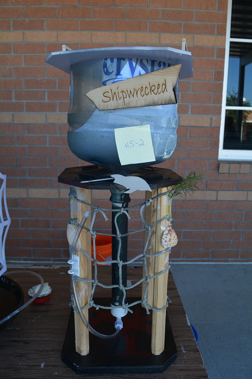 The water tower competition featured plenty of unique designs, including a Pirate-inspired one from Braden River High.
