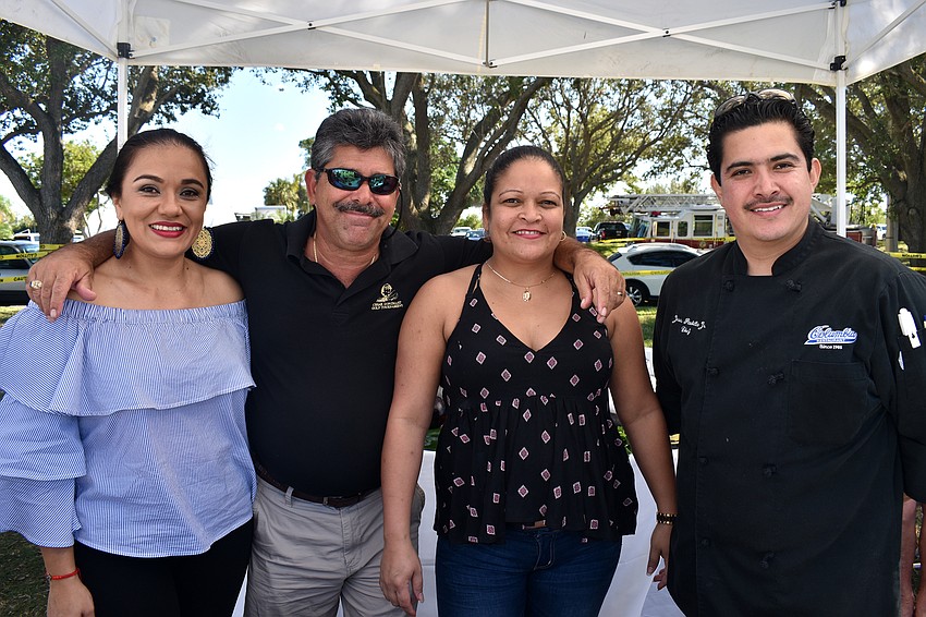 Yesika Motenegro, John Monetti, Arelis Filipe and Jesus Padilla of Columbia Restaurant