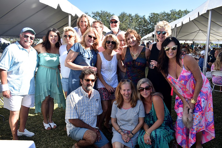 Longboat Key residents are all smiles during the lawn party.