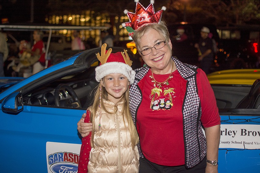 Maddie Perrotta poses with her grandmother, Sarasota County School Board member Shirley Brown.