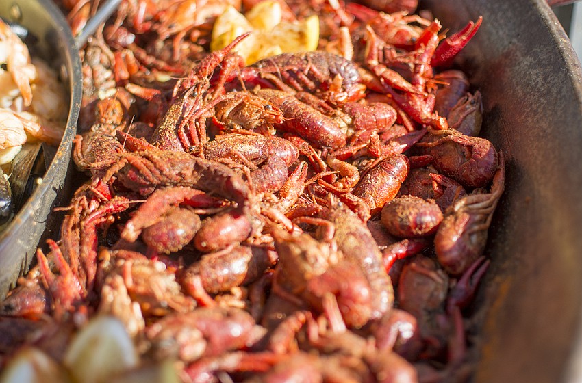 Festival goers enjoyed seafood from local vendors.