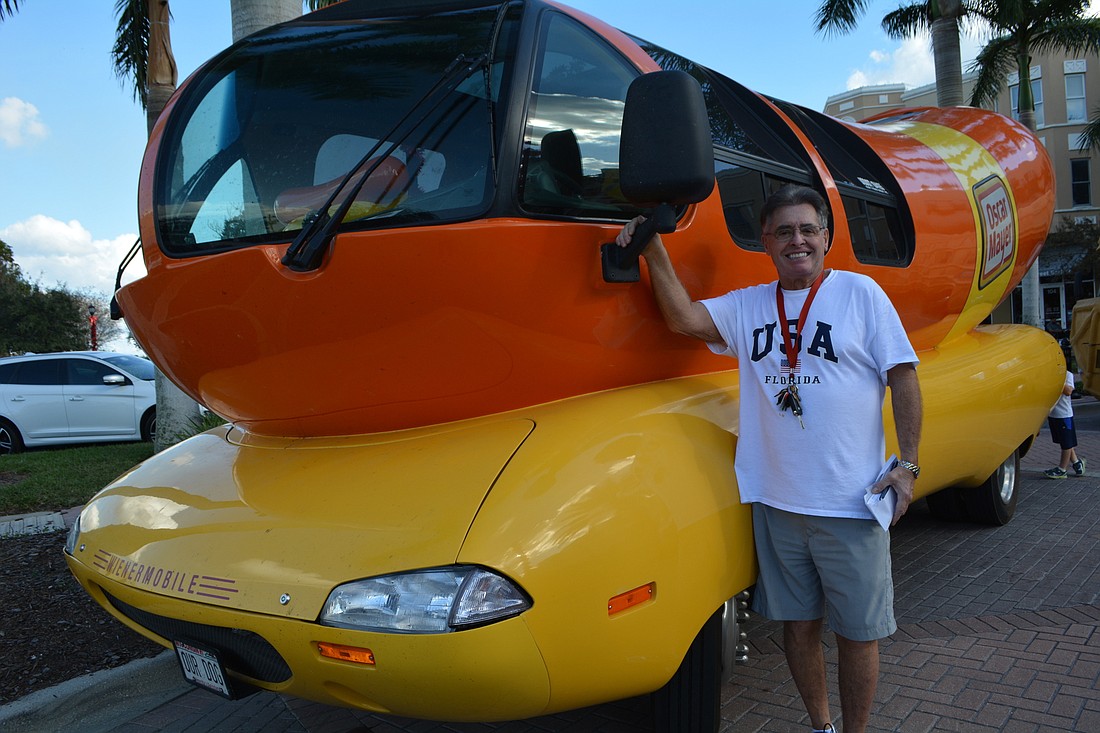 Lakewood Ranch&#39;s Steve Verhoeven was excited to see the Wienermobile up close.