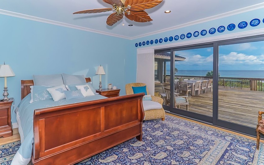 The property includes six bedrooms.