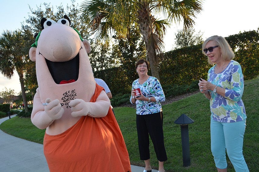 Little Caesar greets spectators along the parade route.