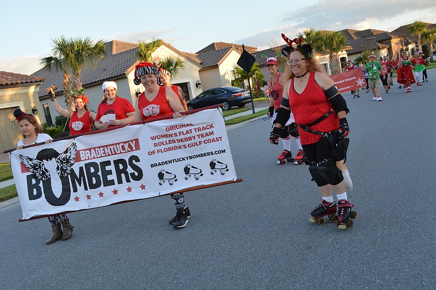 The Bradentucky Bombers women's roller derby team rolled through Esplanade.