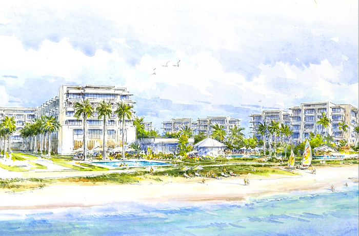Latest rendering of the proposed development at the site of the former Colony Beach and Tennis Resort.