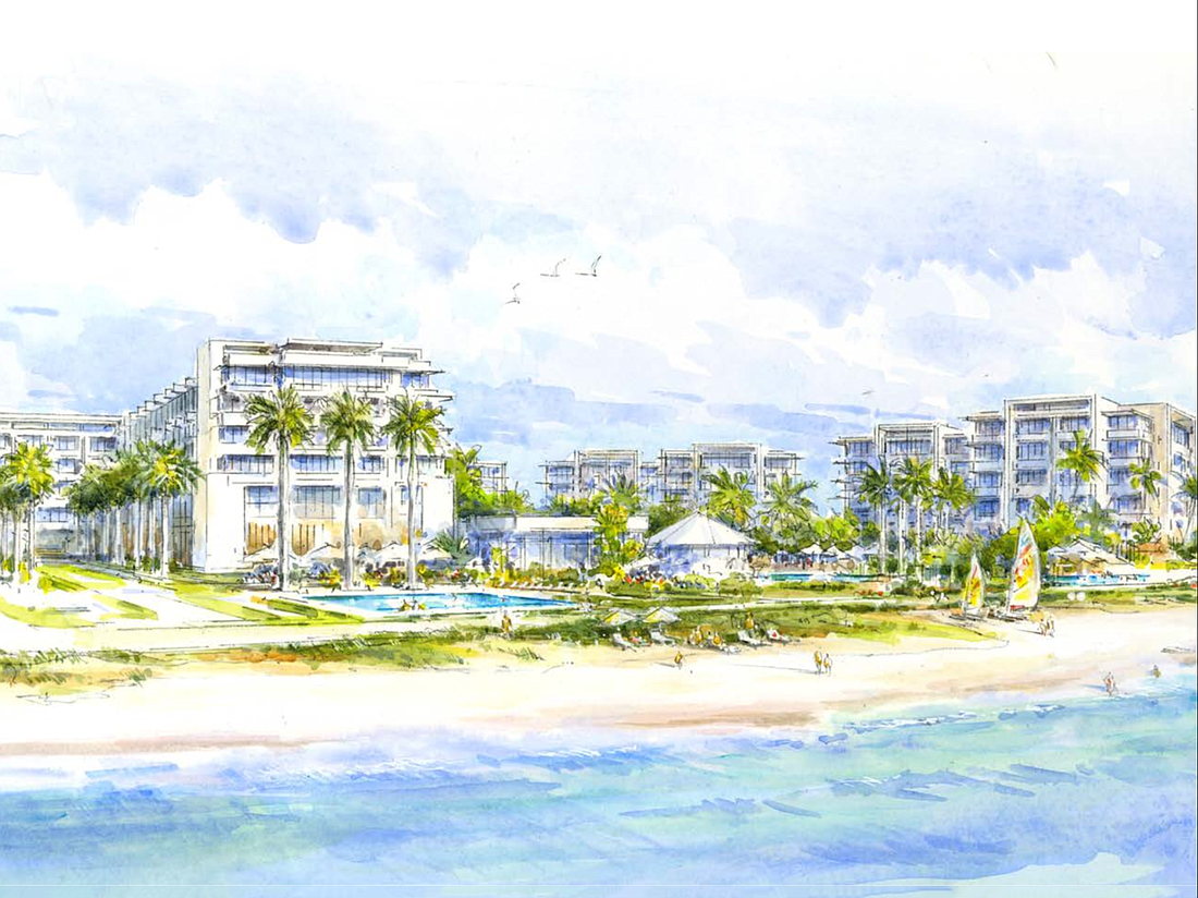 Latest rendering of the proposed development at the site of the former Colony Beach and Tennis Resort.