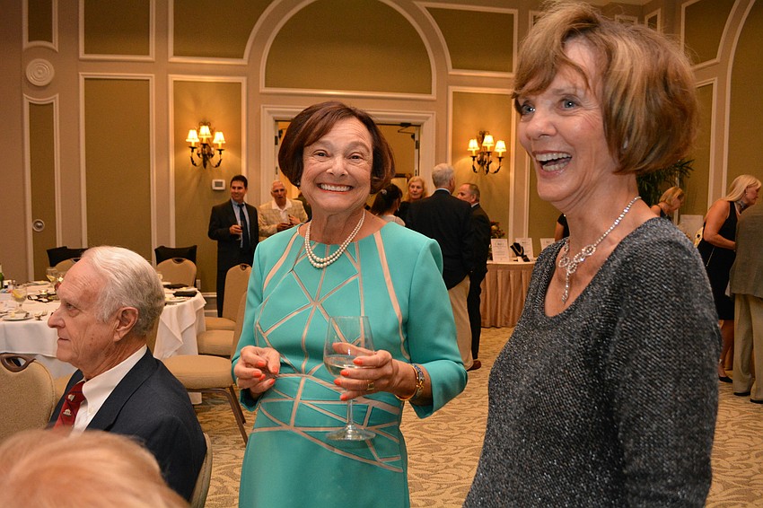 Paula Reich and Elaine Vaughn are all smiles.